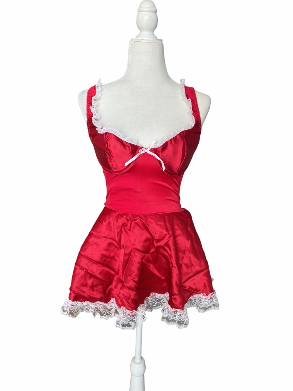Frederick’s of Hollywood red French maid lingerie costume